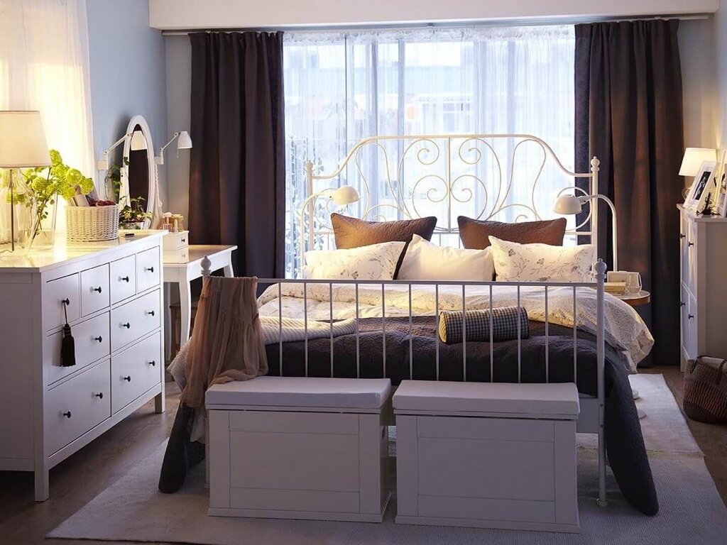 IKEA furniture in the bedroom interior