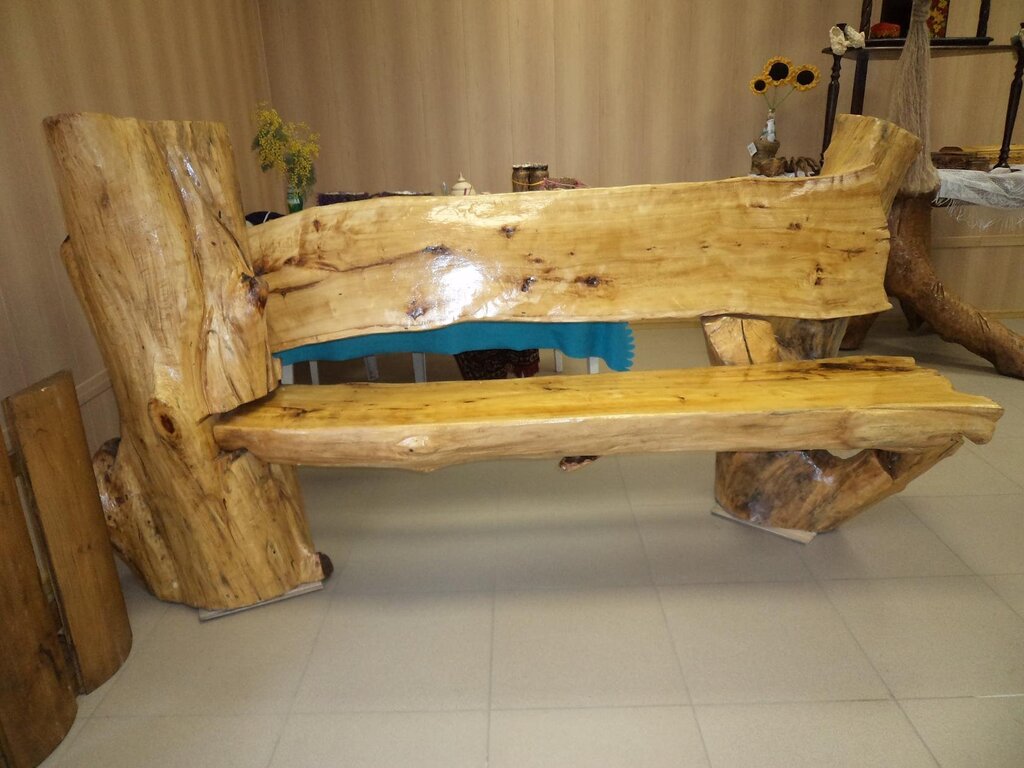 Furniture made from slab wood