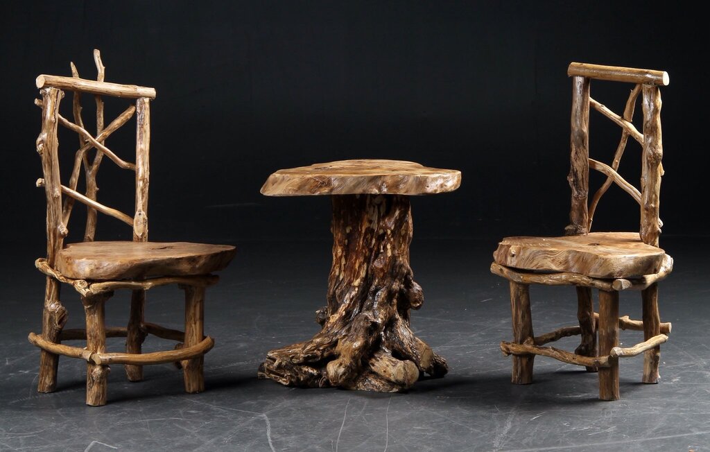 Furniture made from driftwood