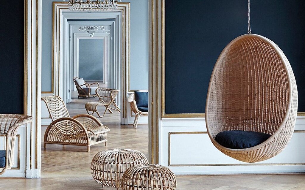 Furniture made from natural rattan