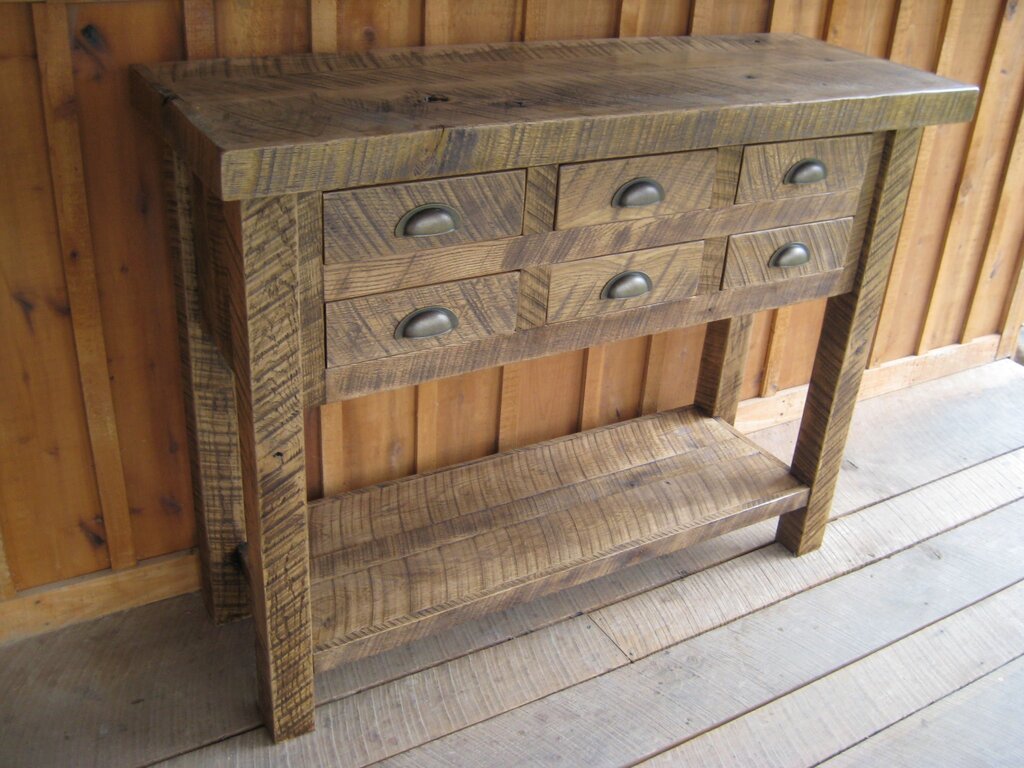 Furniture made from old boards