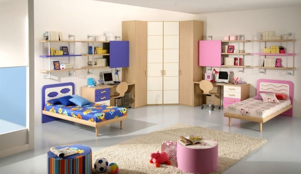 Furniture for a children's room for two 43 фото