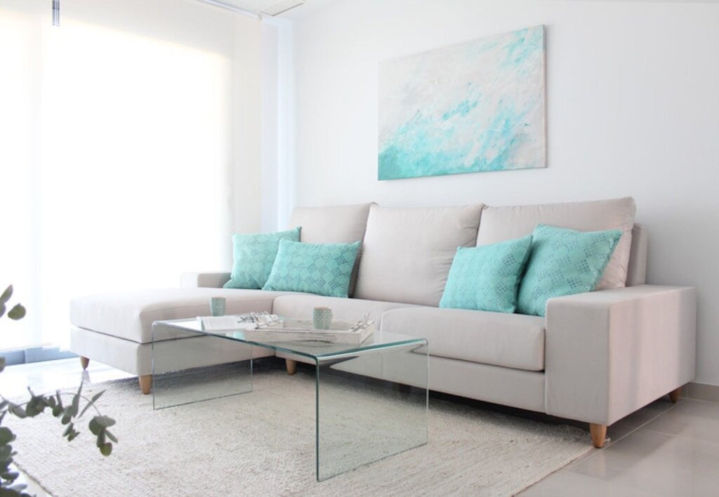 Menthol sofa in the interior