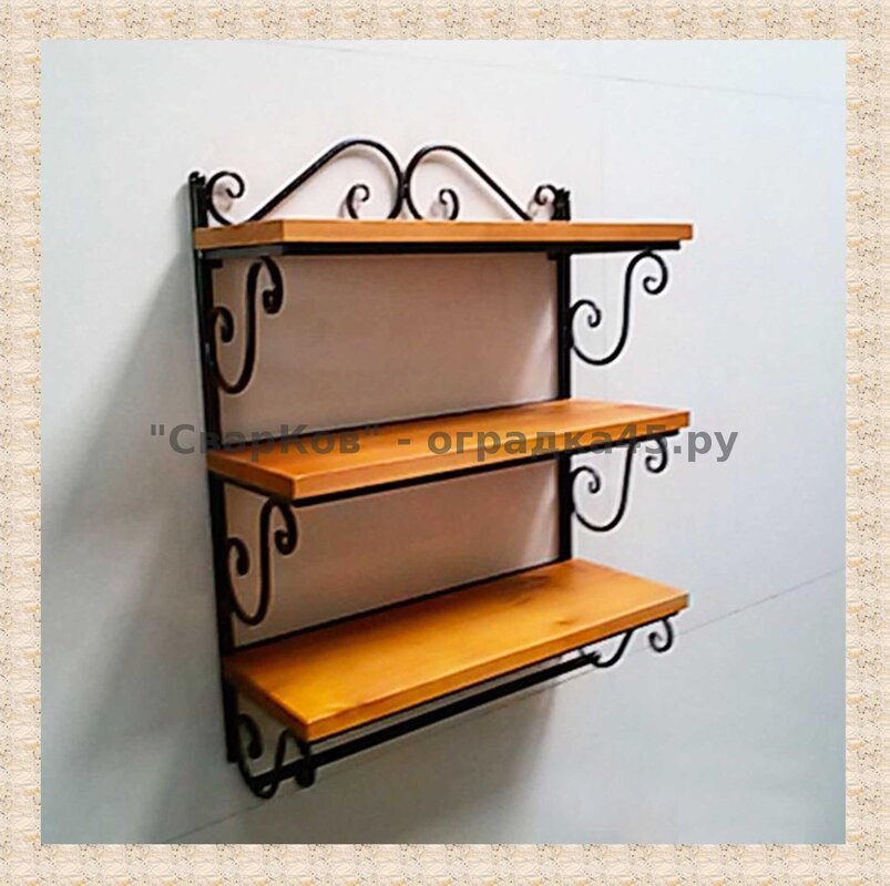 Metal wall shelf