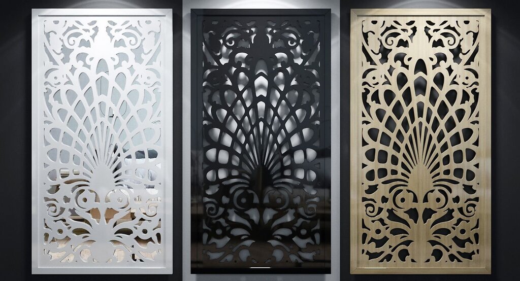 Metal carved panels