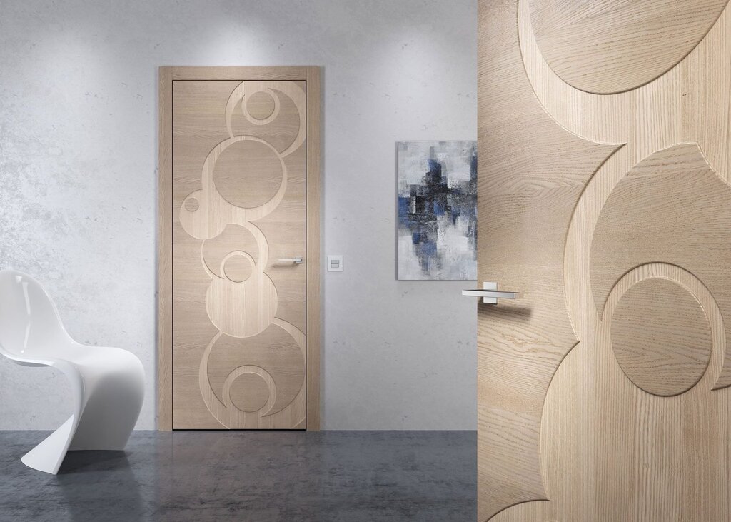 Interior doors with glass