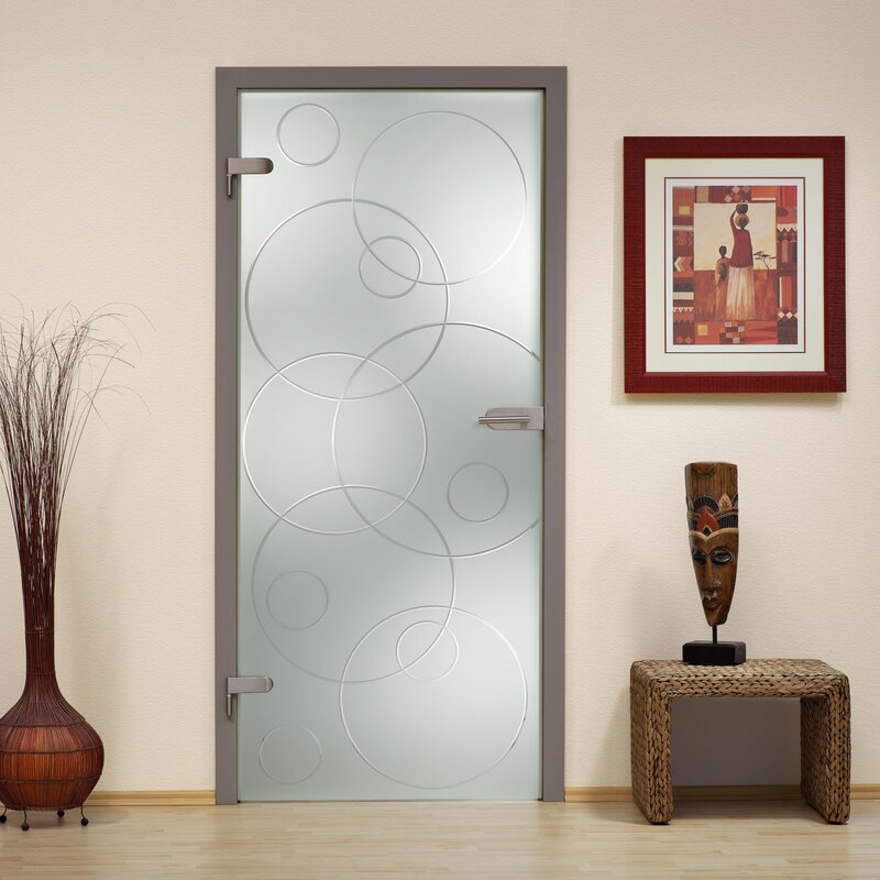 Interior doors with triplex glass