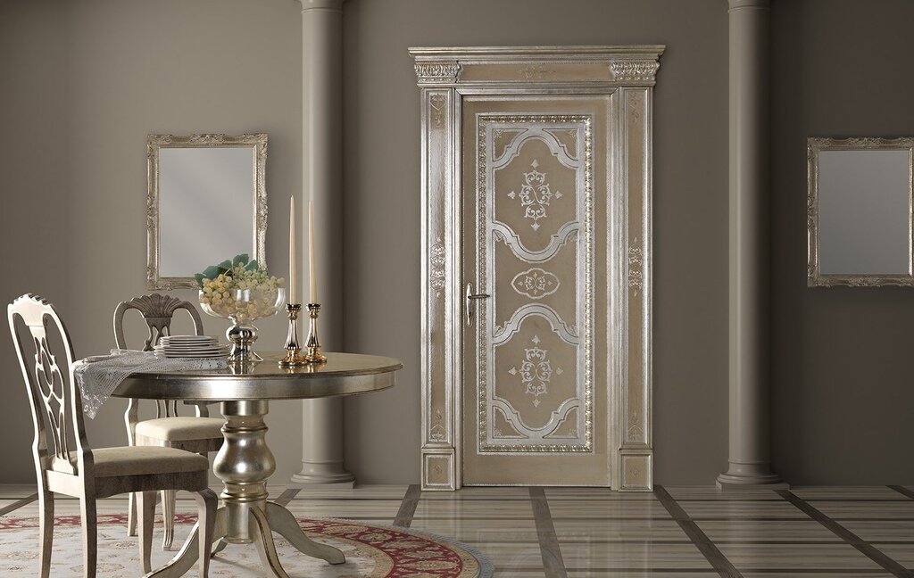 Interior doors in a classic style