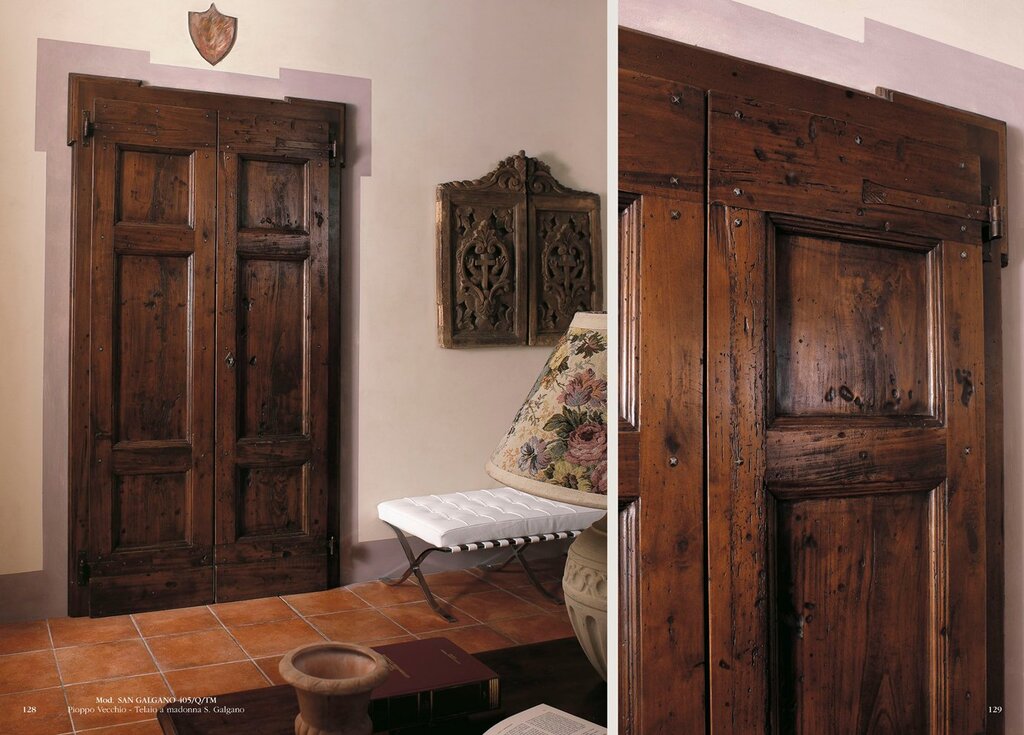 Interior doors in country style