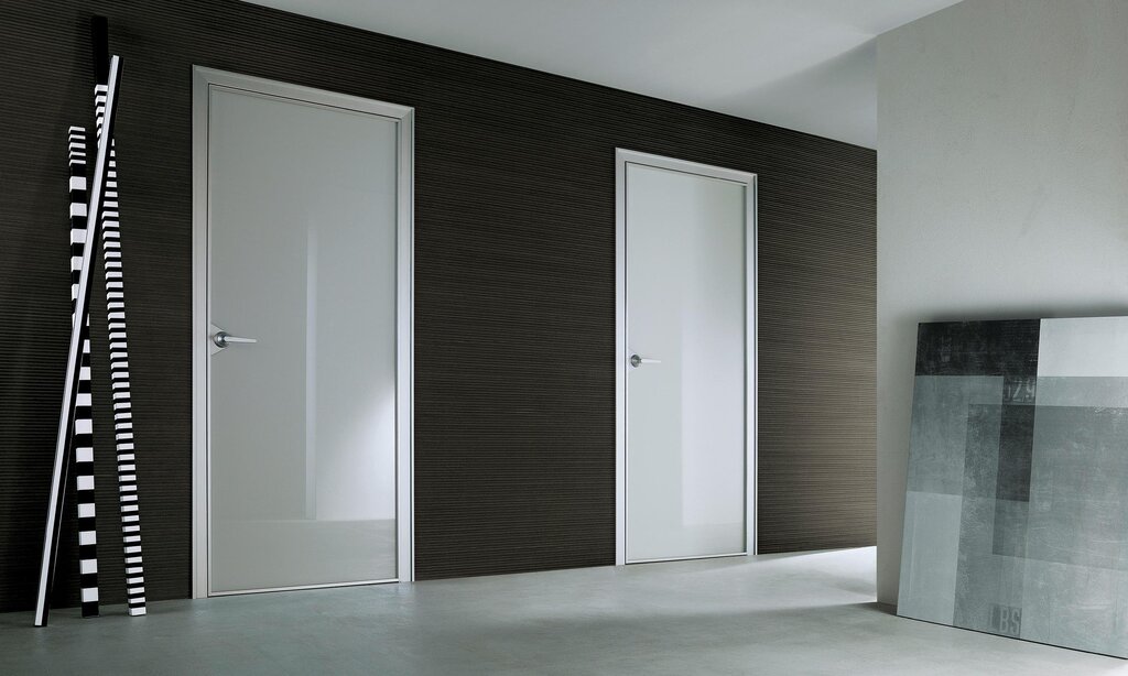 Interior doors in minimalism style