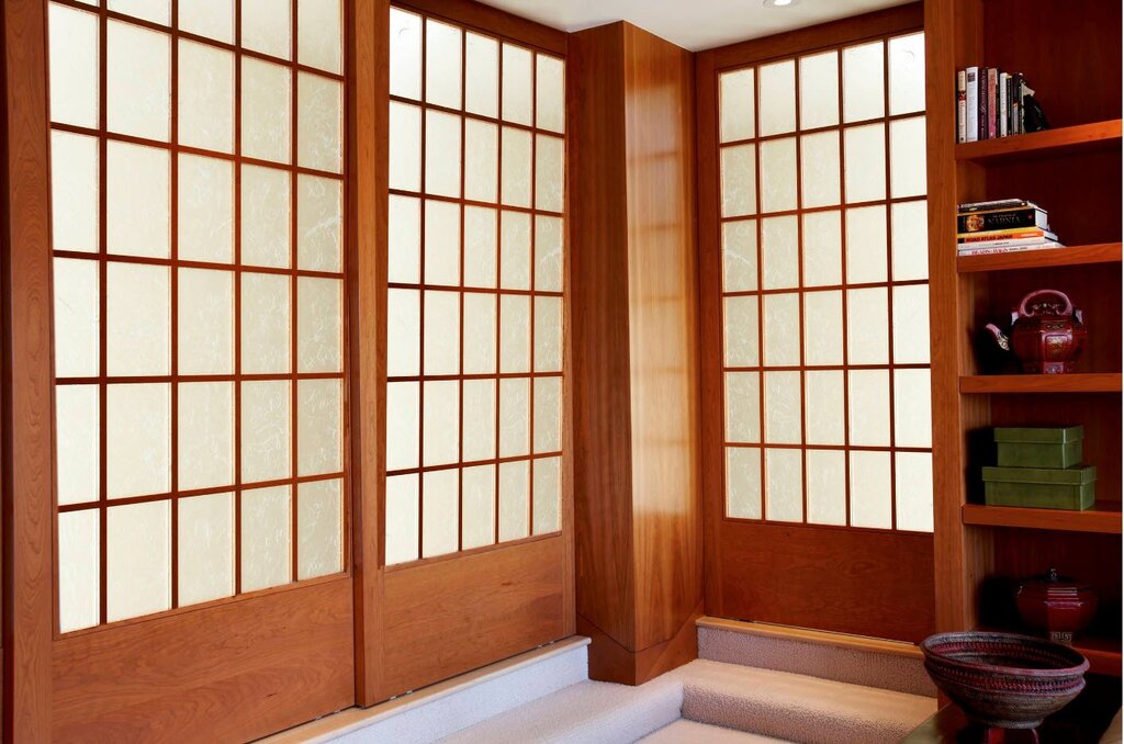 Interior doors in Japanese style