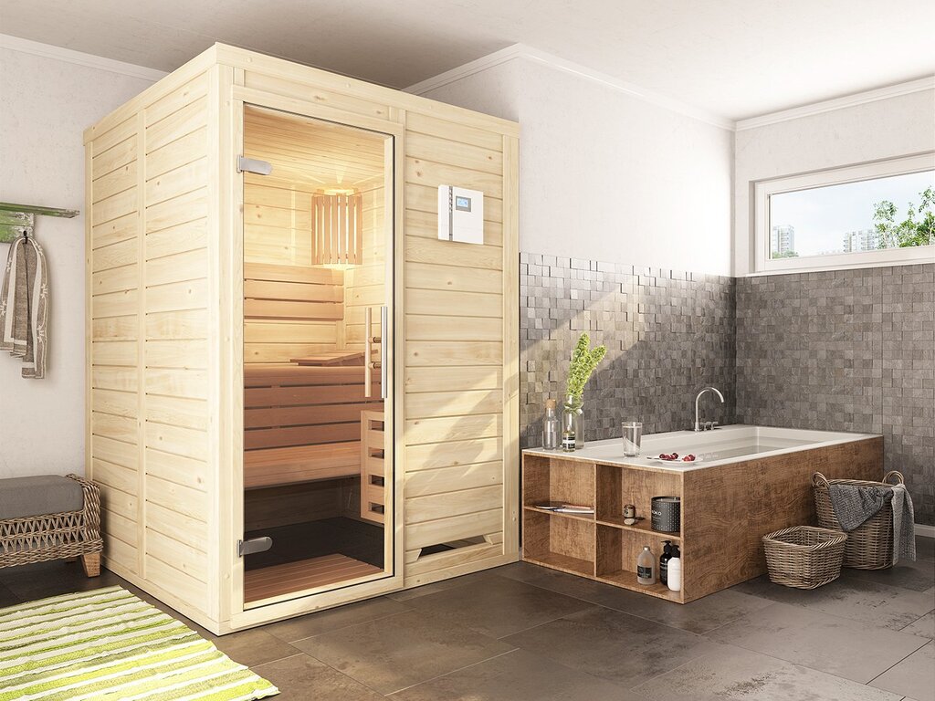 Mini sauna in the bathroom