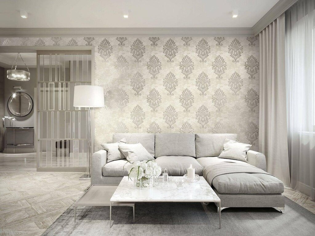 Fashionable wallpaper for the living room