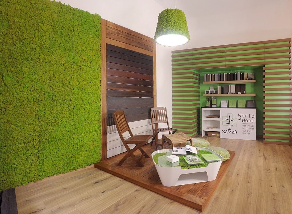 Moss in interior decor