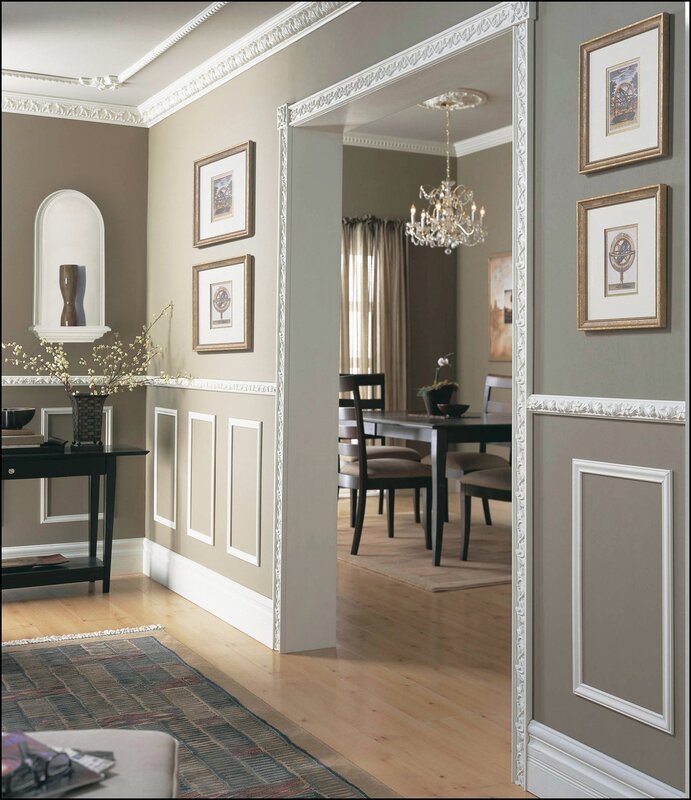 Moldings in the kitchen interior