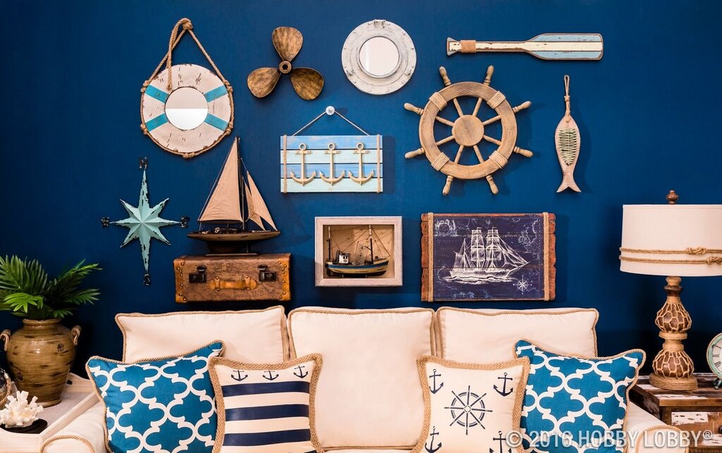 Marine theme in interior design