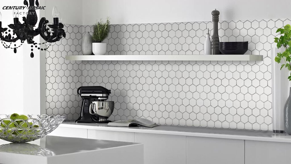 Hexagon Mosaic for the Backsplash