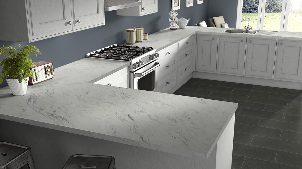 Bianco marble countertop