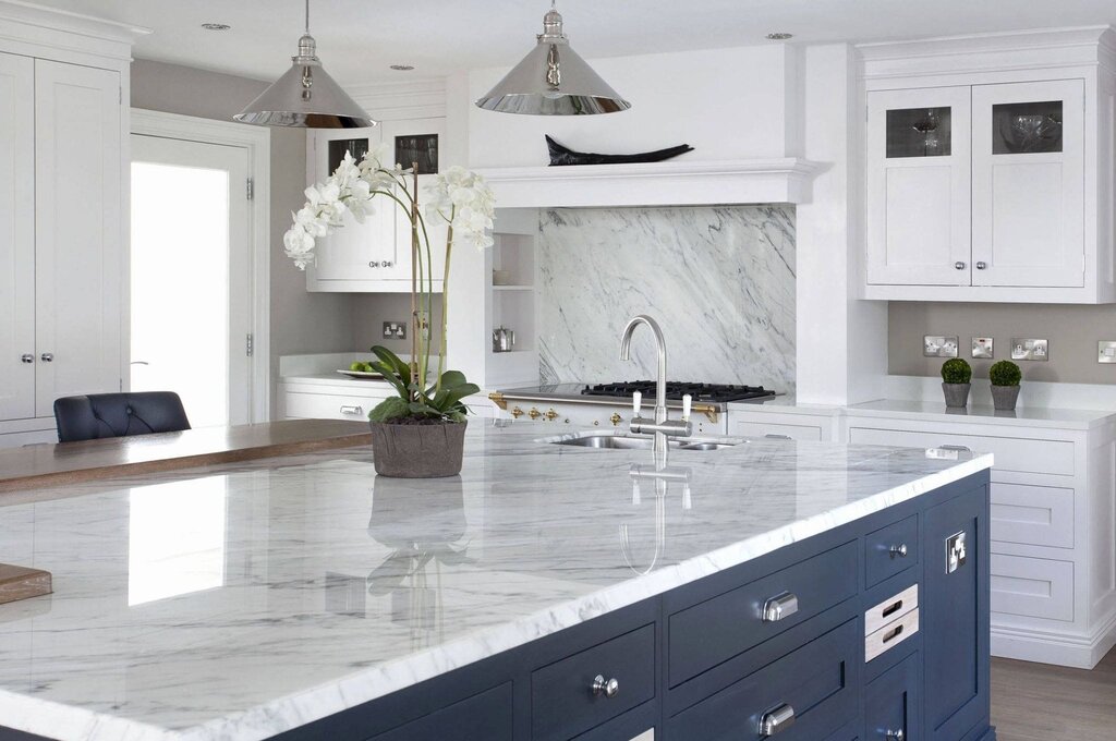 Carrara marble countertop