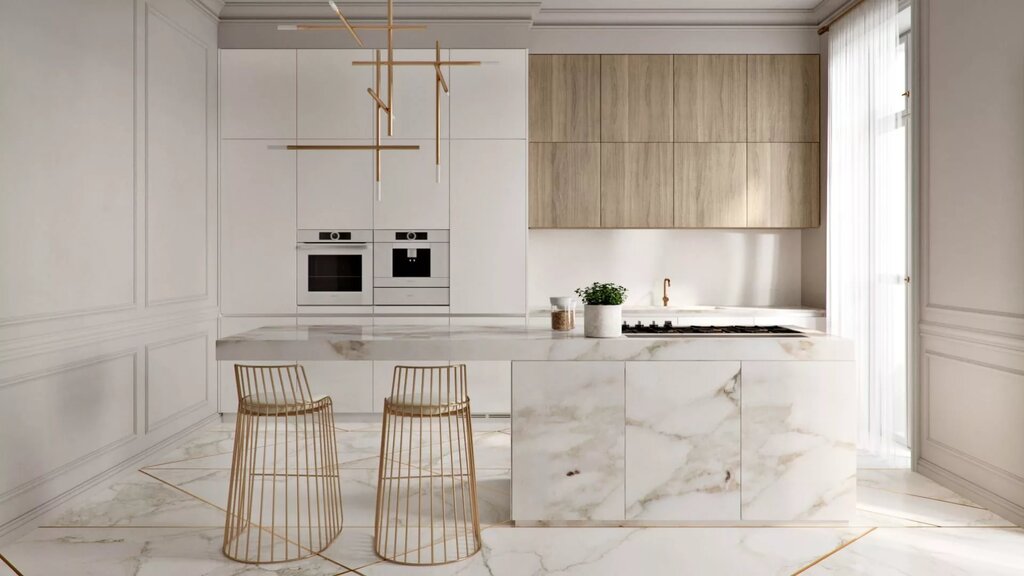 Marble with gold