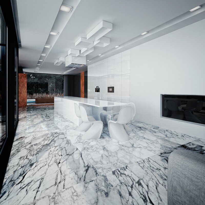 Marble in the interior