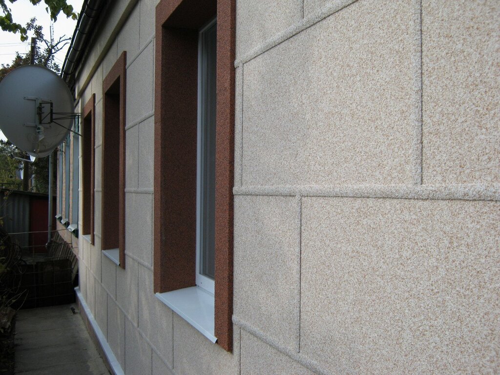 Marble plaster for the facade