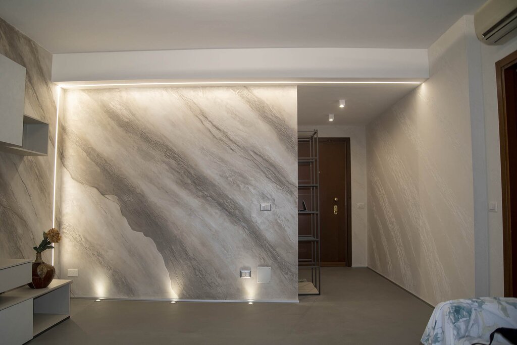 Marble plaster for interior wall decoration