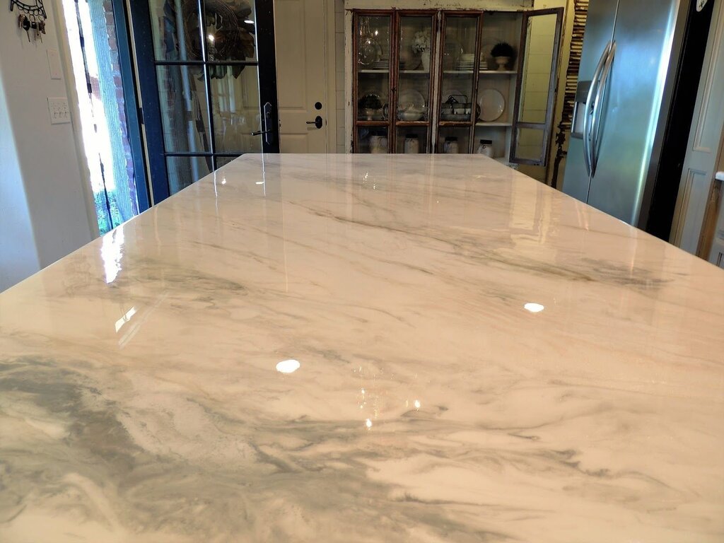 Marble self-leveling floor