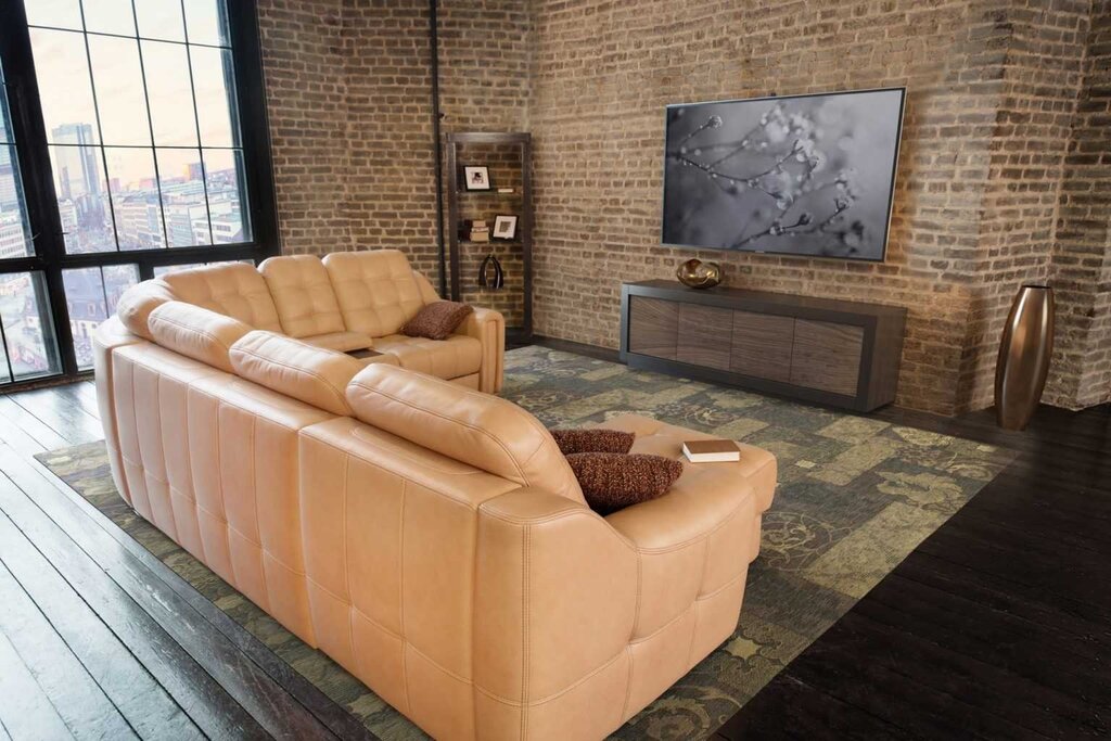 Soft furniture in loft style