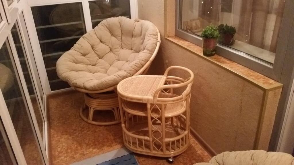 A soft armchair for the balcony