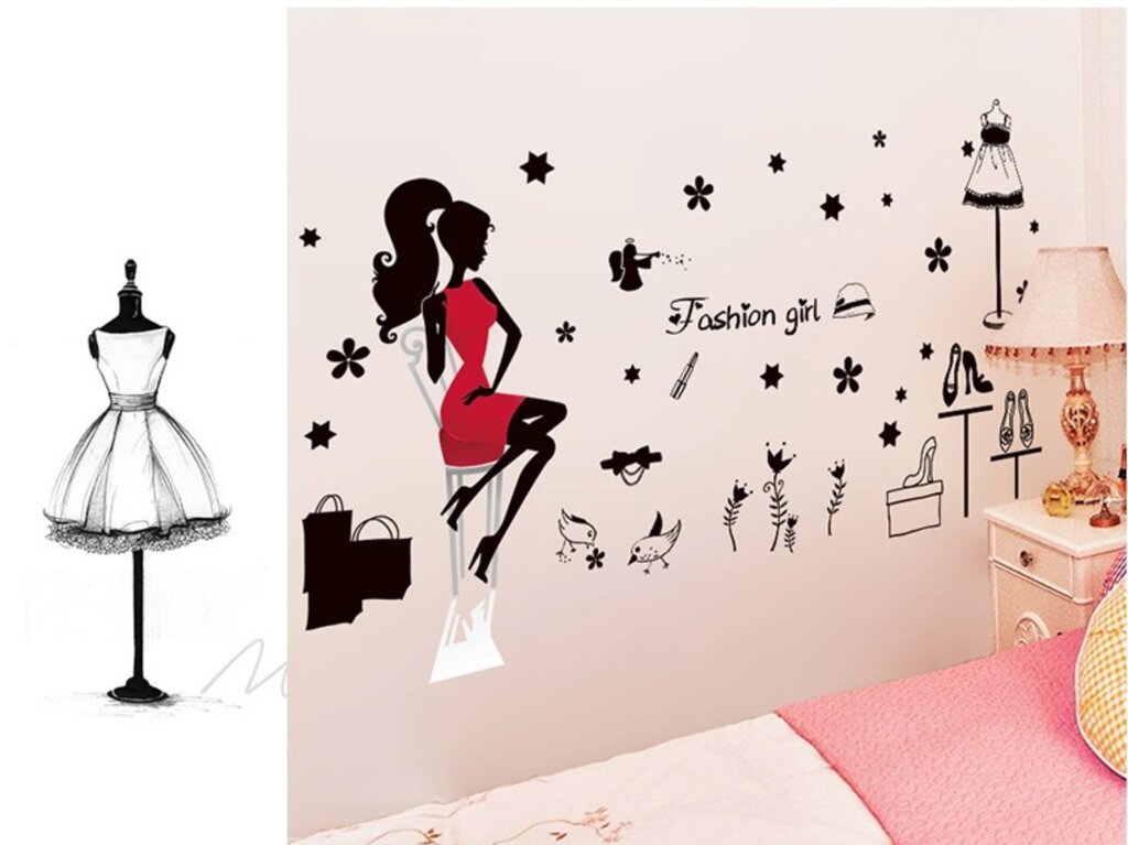 Wall sticker girl