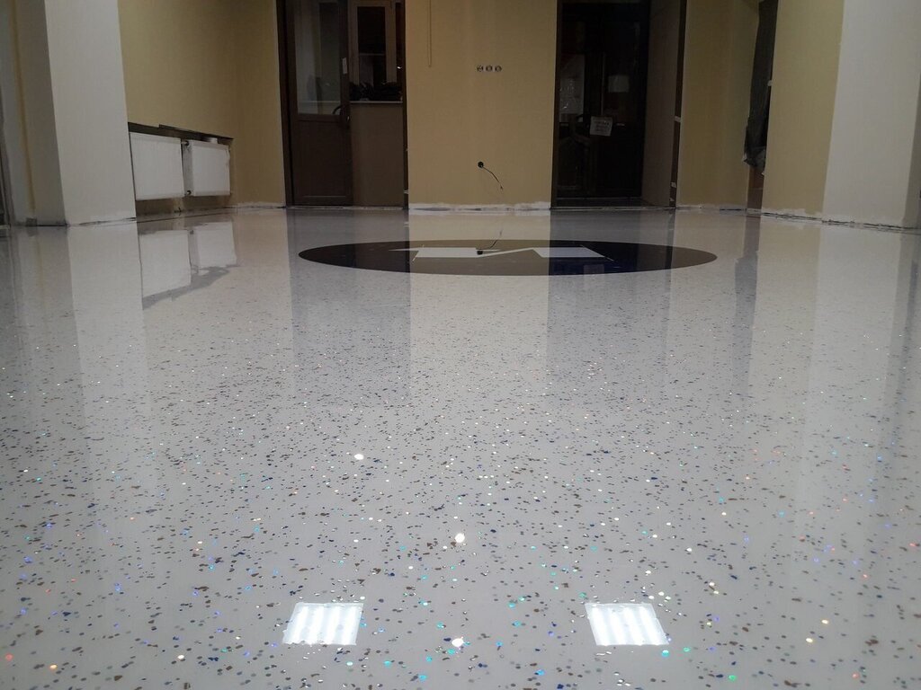 Terrazzo self-leveling floor