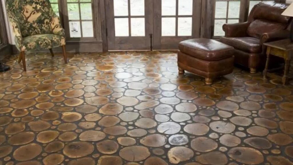 Antique-style floor tiles