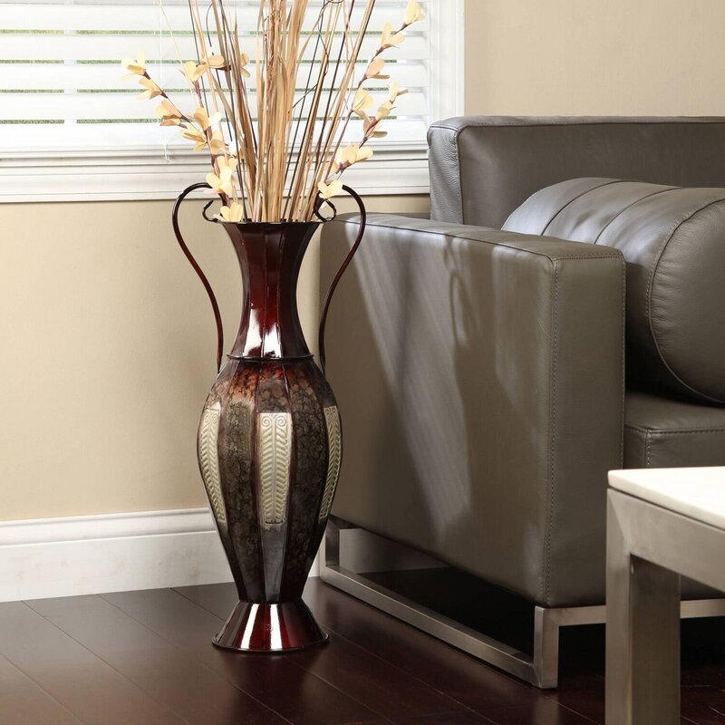 A floor vase in the living room interior