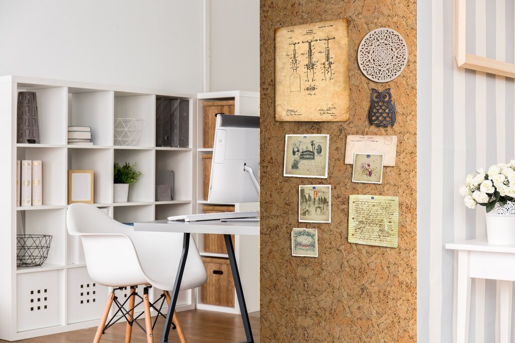 Wall adhesive cork