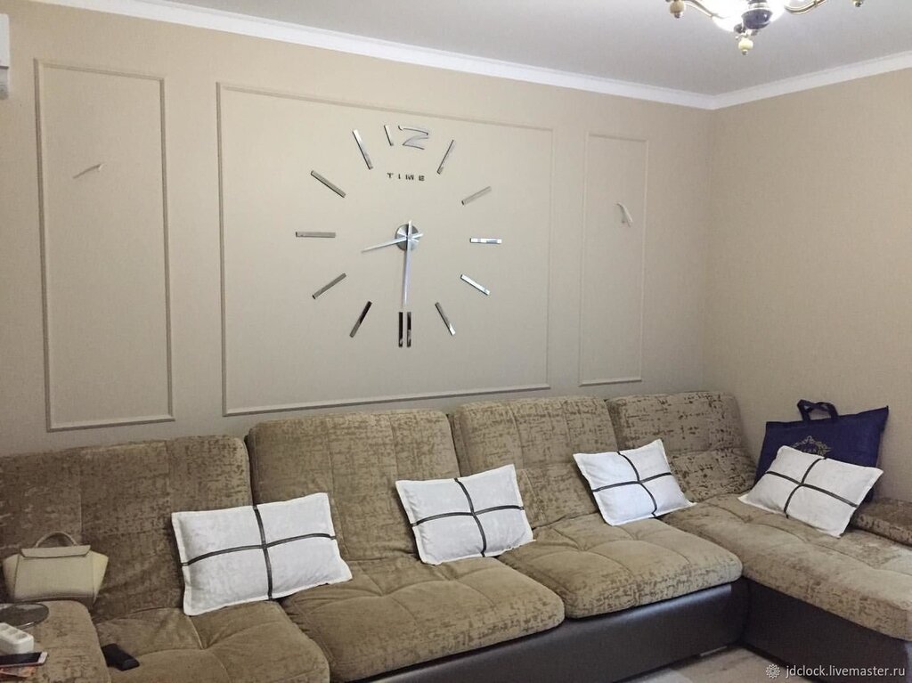 Wall clock in the living room interior