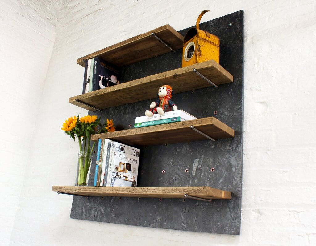 Wall shelves in loft style 16 фото