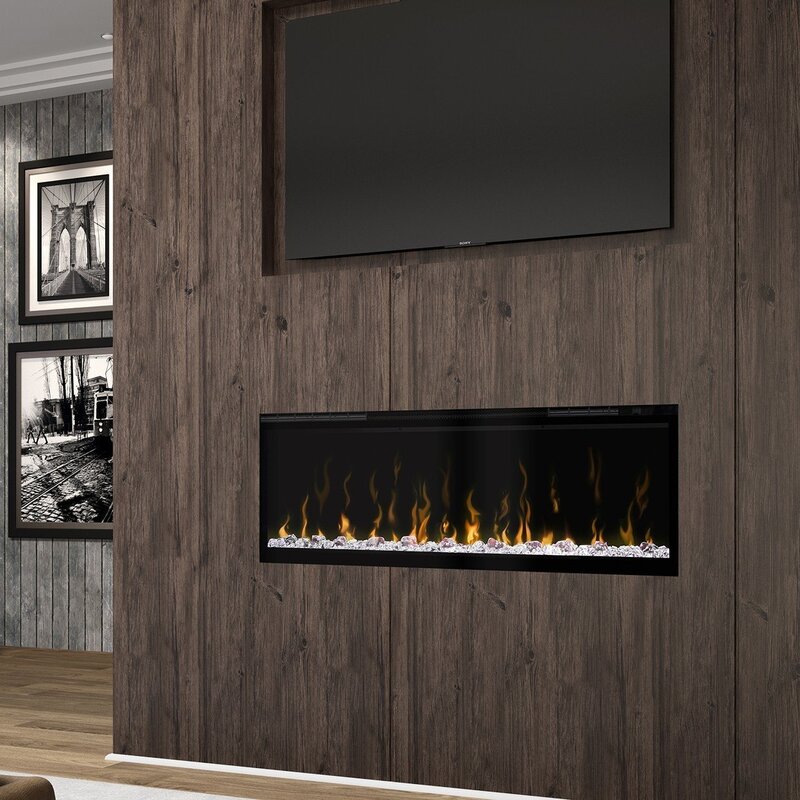 Wall-mounted fireplace