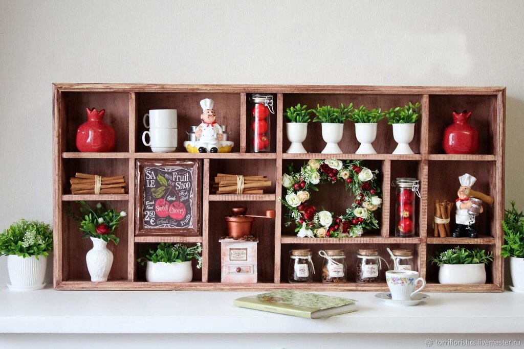 Countertop kitchen shelves