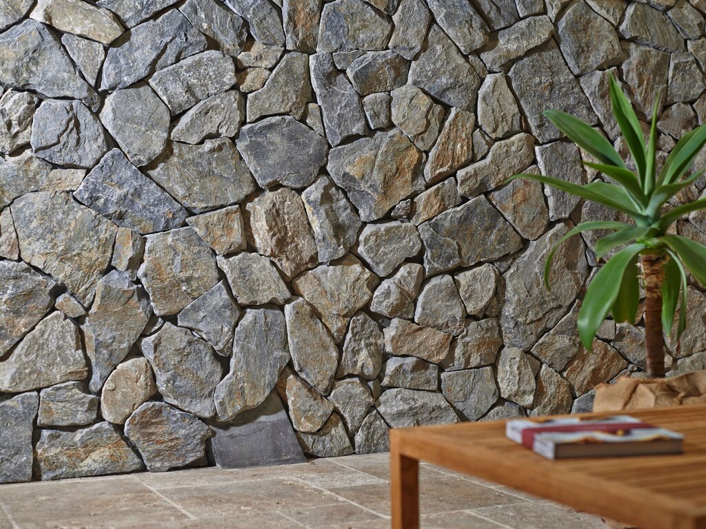 Natural stone for interior wall finishing