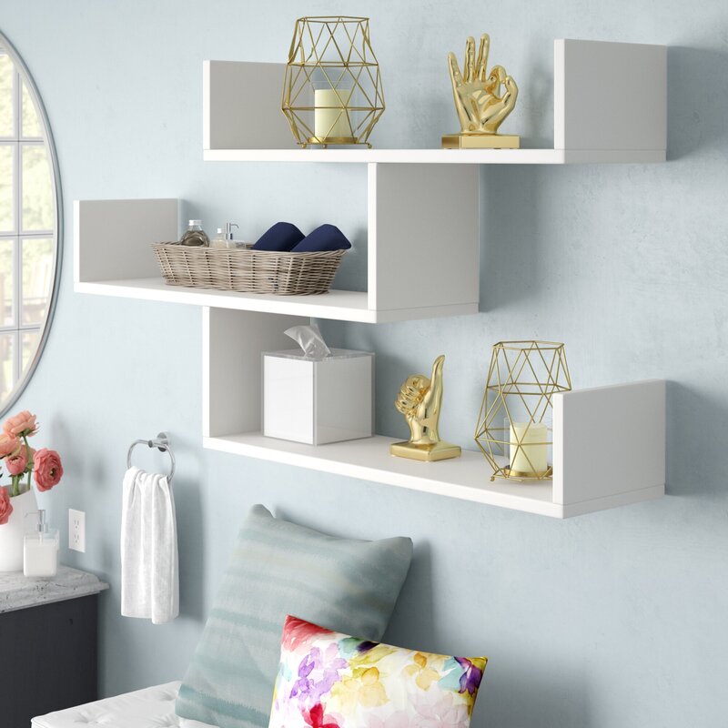 Wall-mounted shelves for the room