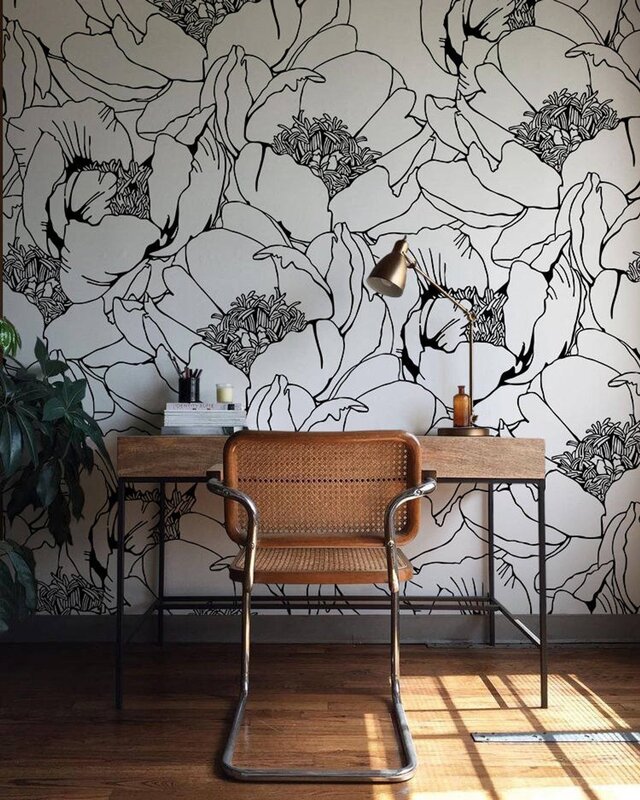 Non-flammable wallpaper for walls