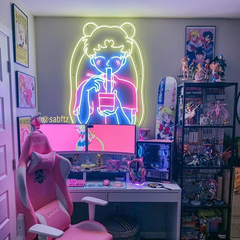 Neon room for teenage girls