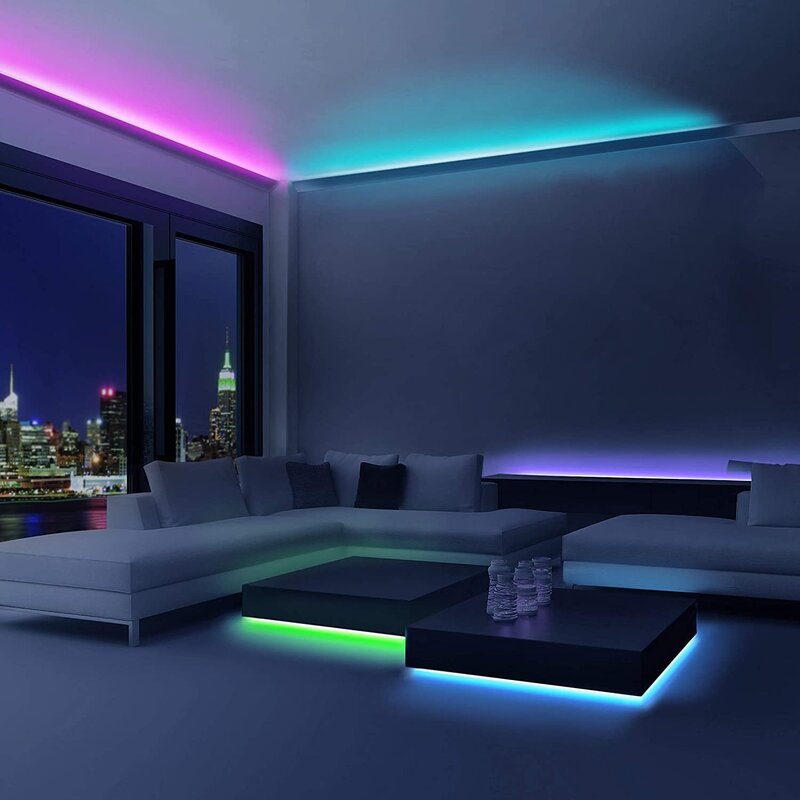 Neon lighting in the room