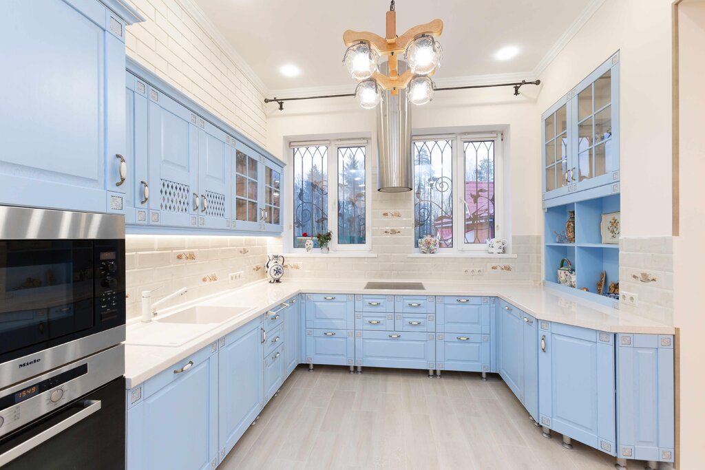 Gently blue kitchen