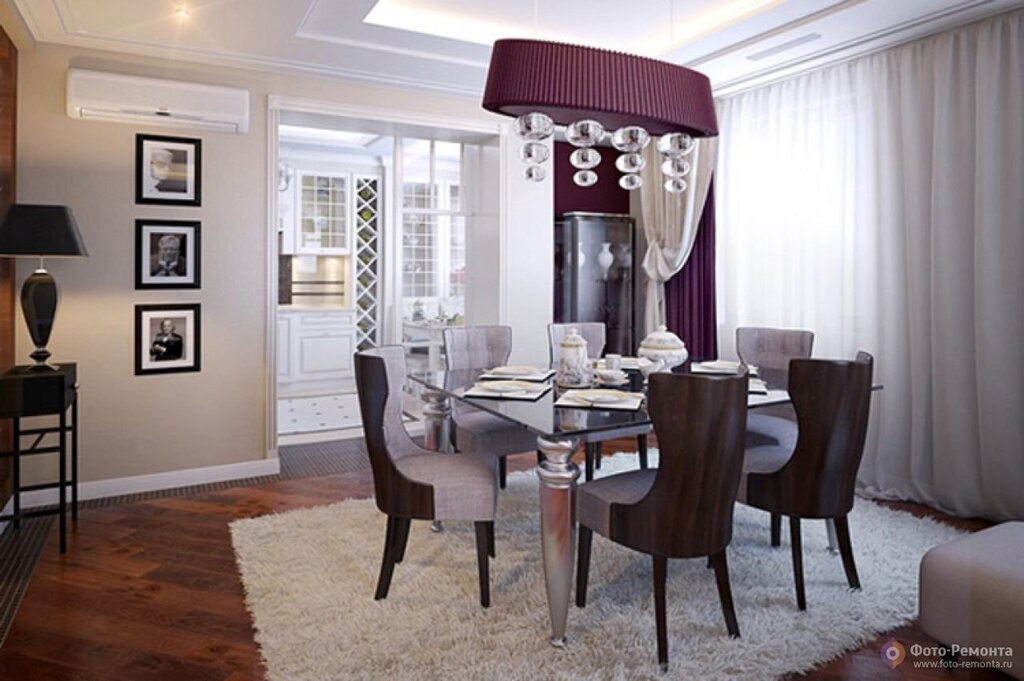 Dining area in the living room