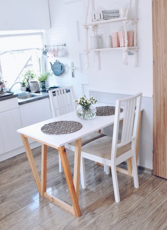 Dining table in Scandinavian style