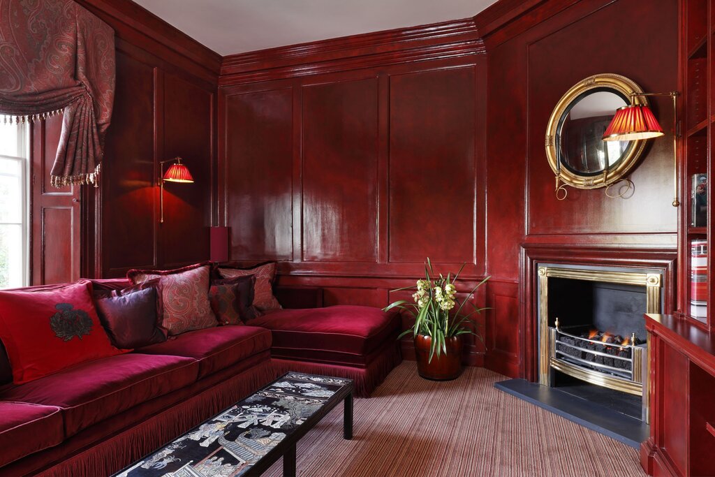 Burgundy wallpaper for walls