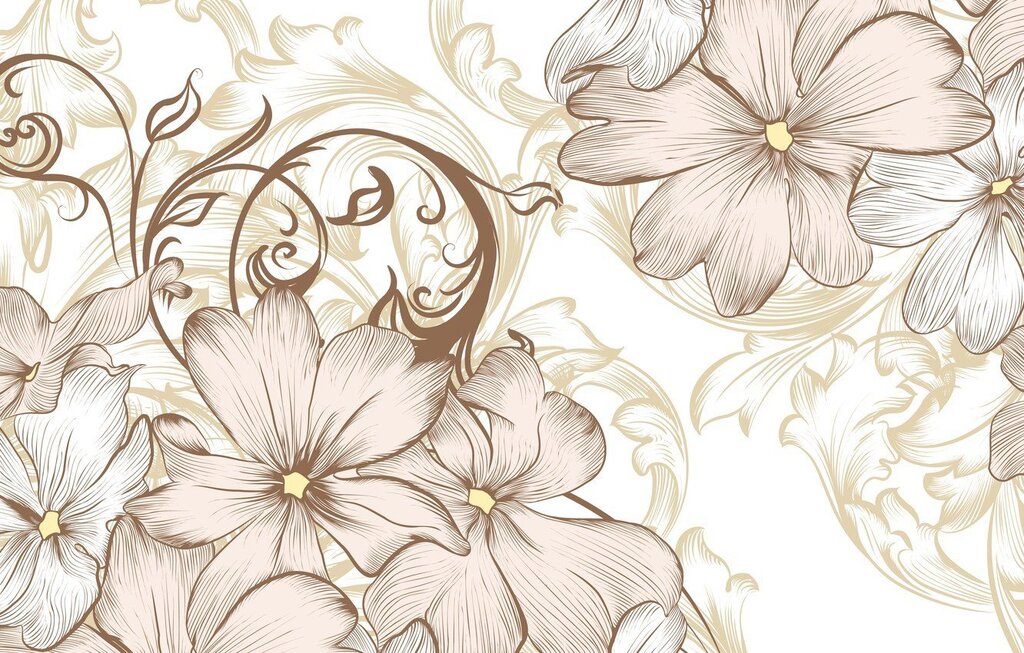 Paper wallpaper flowers