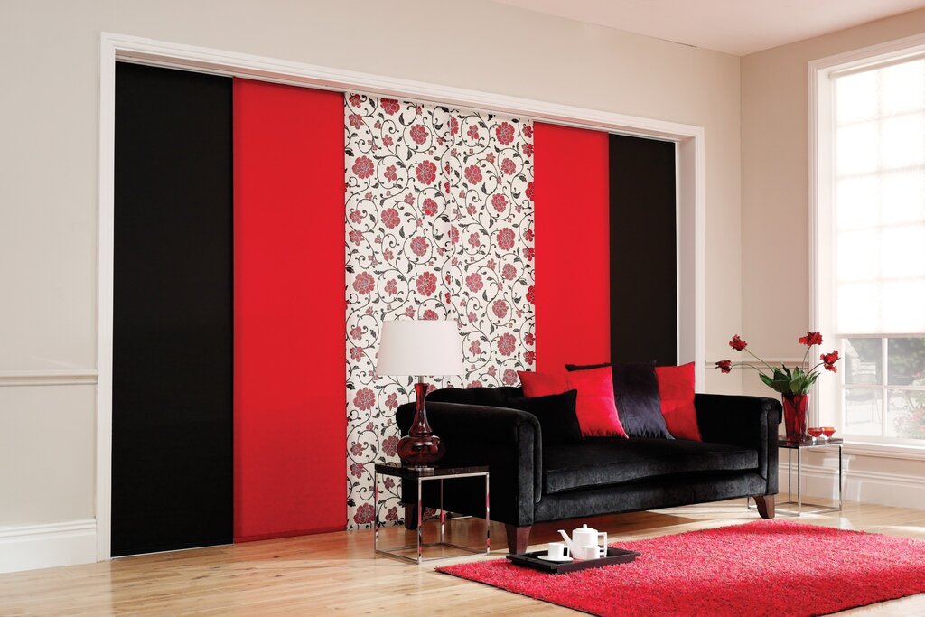 Black and red wallpaper for walls